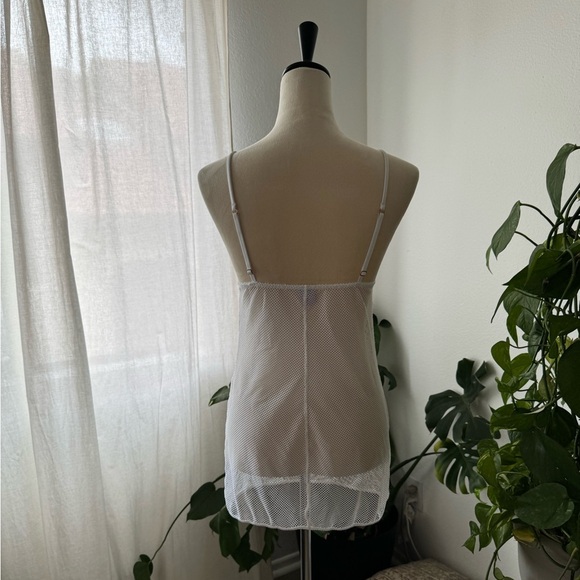 Savage X Fenty Floral Glow Lace & Mesh Slip in Angel White - Picture 6 of 6